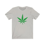 Simple Green Marijuana Leaf Cotton Unisex Tee